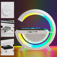 3in1 Rainbow Atmosphere Desk Lamp Wireless Charger Portable Speaker