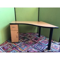 Office Desk with Side Cabinet and Drawer + Free Chair + *Free Delivery